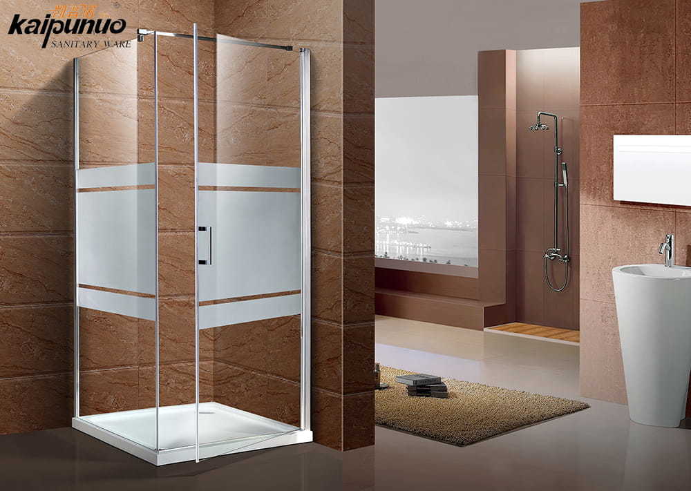 Hot cheap Square silk printing tempered glass shower enclosure manufacture